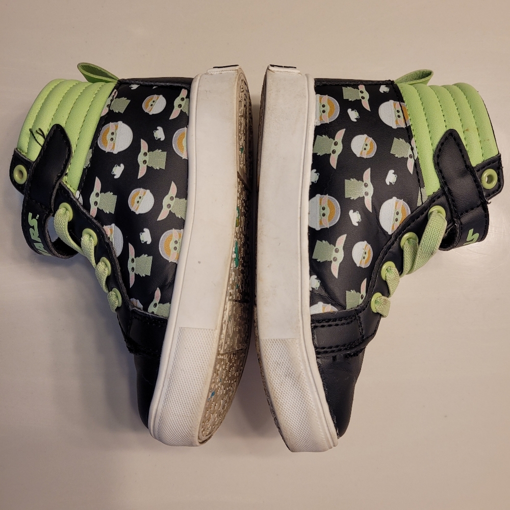 GROGU (The Child) The Mandalorian STAR WARS DISNEY Hi-top Sneakers Kids Size 10 - Picture 13 of 14